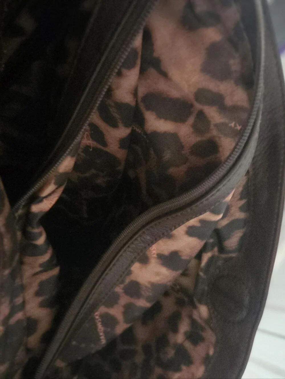 B Makowsky Genuine Cow Hair Leopard Hobo Shoulder Bag Boho Western NWOT